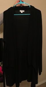 Long black cardigan sweater